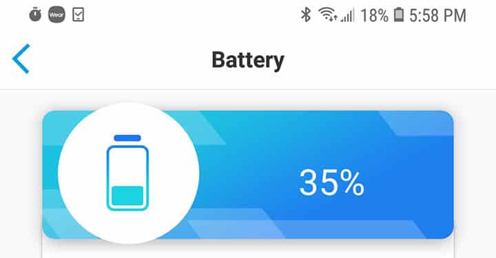 Reolink Argus 3 Battery Life at 35 Percent