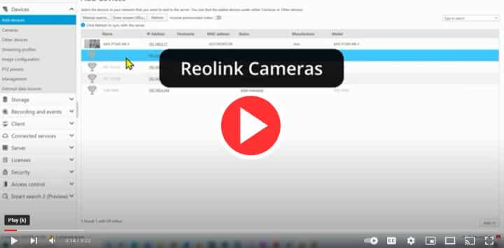 Reolink cameras to ACS