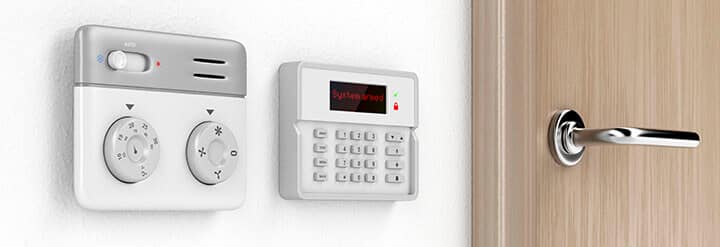 room temperature and alarm control panel