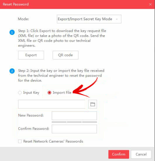 sadp tool import files