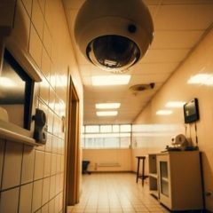 Security-camera-in-a-school