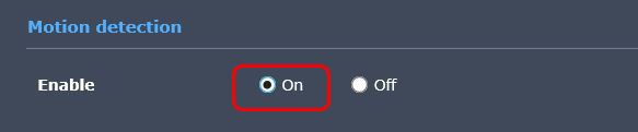 SNB-8000 Enable Motion Detection