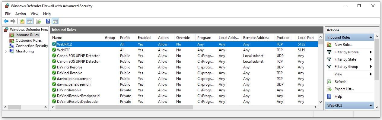 Unteal Media Server Windows Firewall