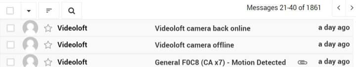 Videoloft alerts