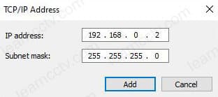 Windows Ethernet Properties Add Extra IP