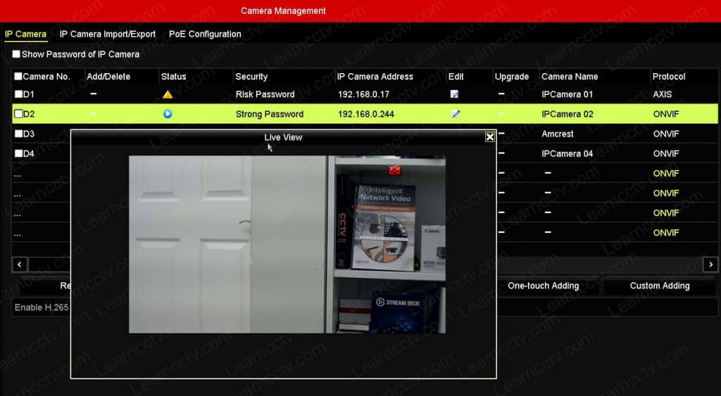 Wisenet camera in Hikvision NVR