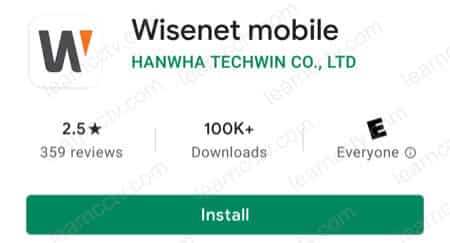 Wisenet Mobile App Install