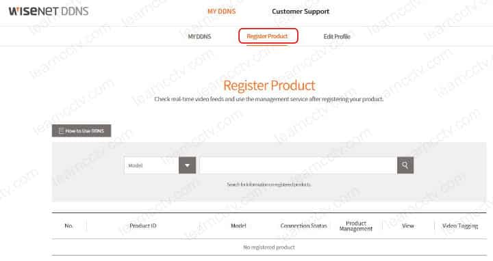 Wisenet Register Product 01