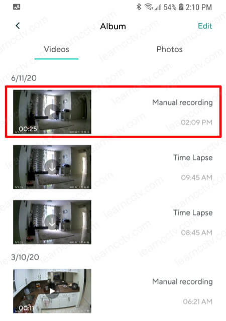 Wyze Cam App Playback-Exported-Video