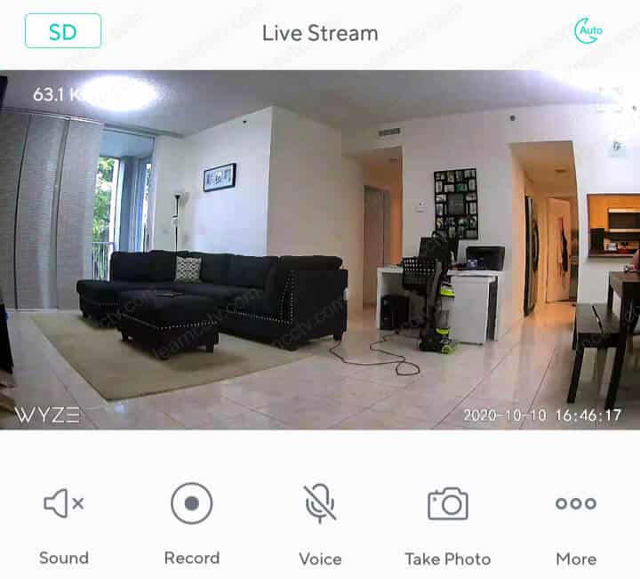 Wyze Cam App Shows Wyze Cam Pan camera
