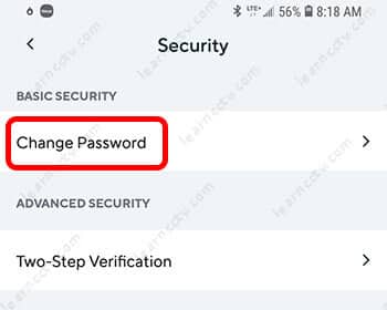 Wyze Cam Change Password