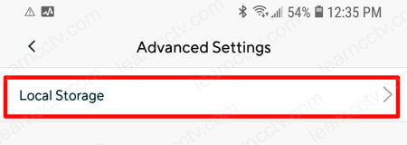 Wyze Cam Local settings