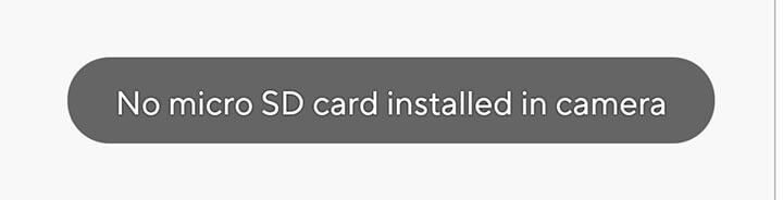 Wyze Cam Micro SD Card Error