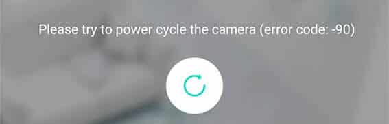 Wyze Camera error code 90