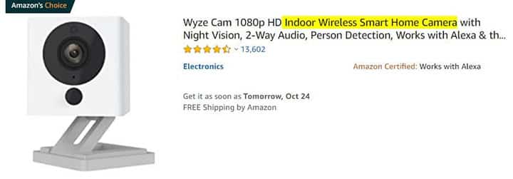 Wyze Indoor Security Camera