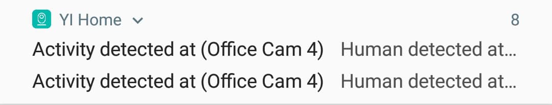 Yi Home Camera Human Detection Alert