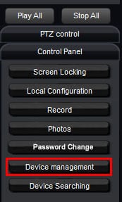 Zosi DVR Device Management
