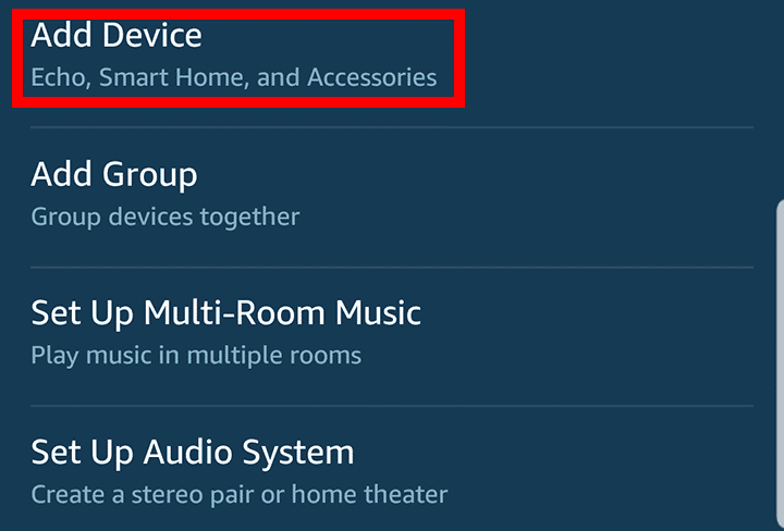 Add device to Alexa