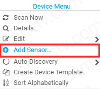 Add device to PRTG