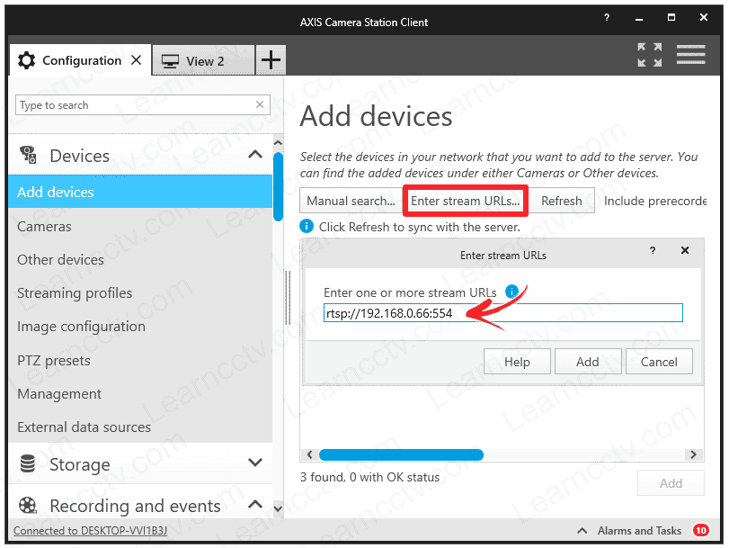 Adding Reolink camera to ACS via RTSP