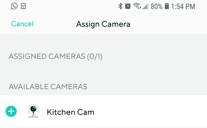 Assigned camera