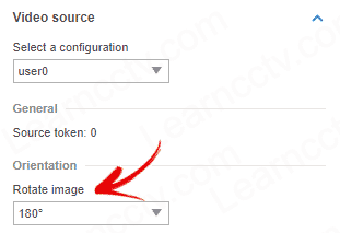 Axis camera image rotation