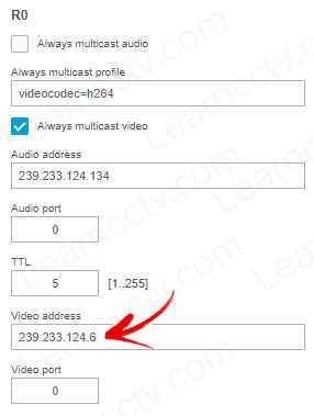 Axis camera multicast address