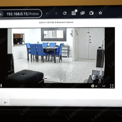 Axis camera on TV