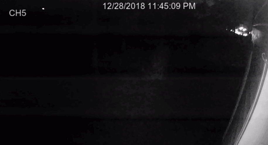 Security camera at night