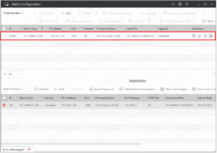 Hikvision Batch Configuration Tool