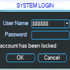 DVR User locked