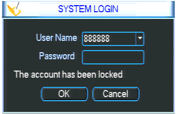 DVR User locked