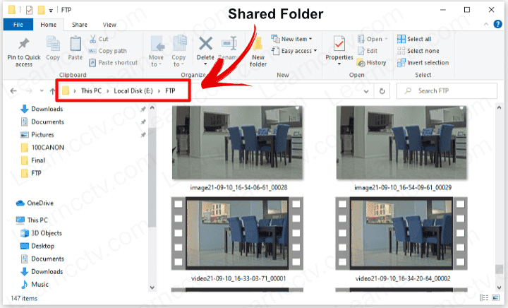 FTP Sever shared folder