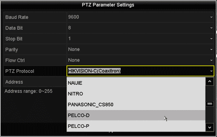 Hikvision Coax protocol