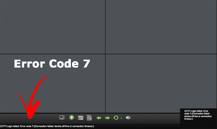 Hikvision iVMS error code 7