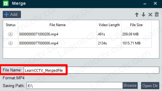 Name and Path for the file