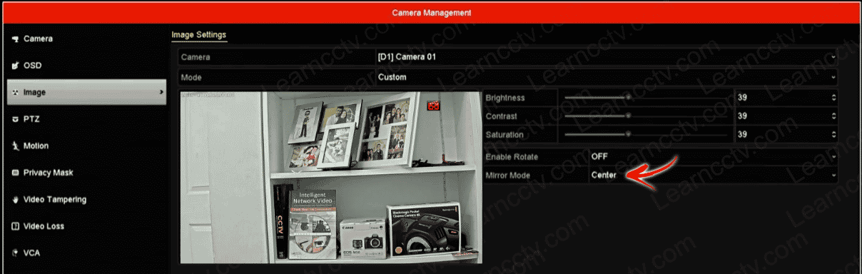 Hikvision NVR flip the image