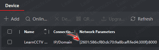 Hikvision IPV6 Address