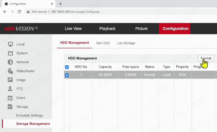 Format a micro SD camera on Hikvision camera