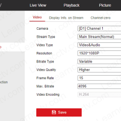 Hikvision video recommended settings