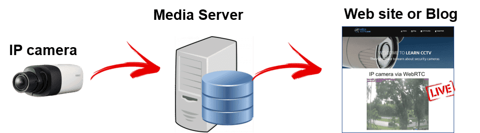 IP camera to WebSite via WebRTC