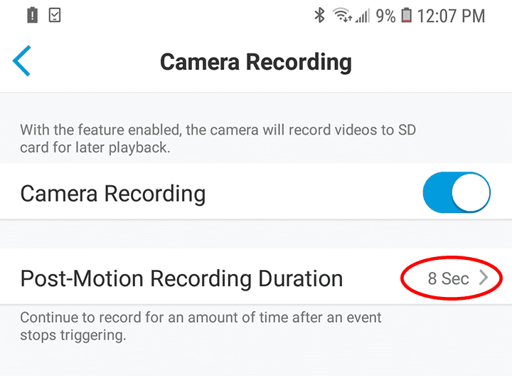 Micro SD Card Recording