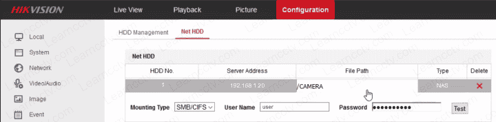 Hikvision NAS setup