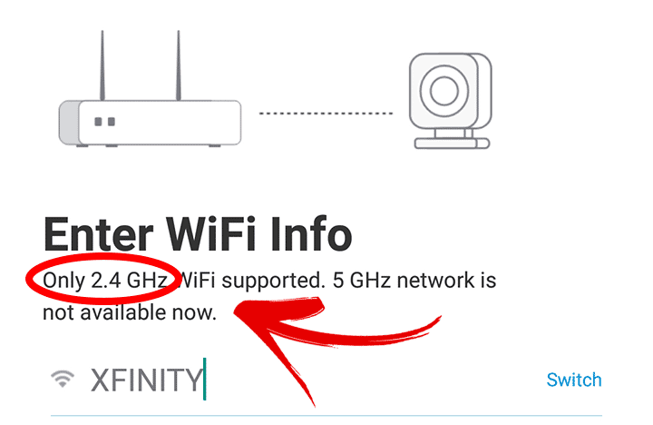 Reolink camera supports only 2.4 GHz