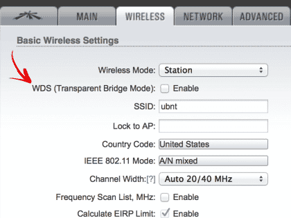 Ubiquiti Nano Station in Wireless Bridge Mode