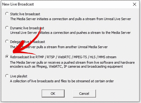 Unteal Media Server New Broadcast Rebroadcast