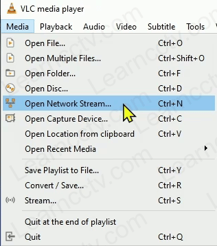 VLC Player Open Network Stream