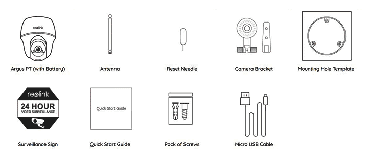 Reolink Argus PT - What in the box ?