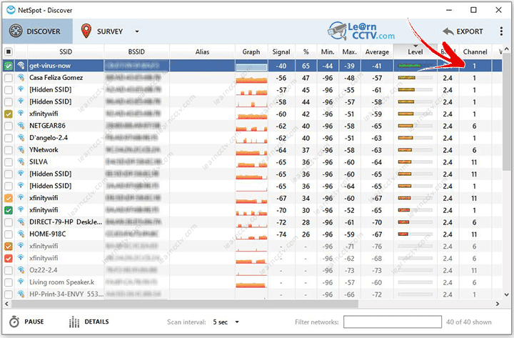 WiFi Network Channels