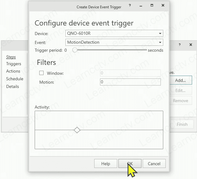 Wisenet Event Trigger on ACS